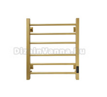 Полотенцесушитель электрический Comfysan Unico-K EC-6 60x55 см, подключение справа, слева, матовое золото, лесенка, из стали