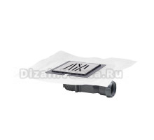 Душевой трап Wirquin Slim+ Mikado 30723966 11x11, в пол, с сухим затвором, серый, с сифоном