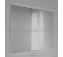 Зеркало Raval Kvadro 100 с подсветкой, с часами