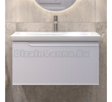 Тумба под раковину без столешницы Vigo Neo 80 подвесная, 1 ящик, матовая белая