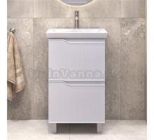 Тумба под раковину без столешницы Vigo Neo 50 напольная, 2 ящика, матовая белая