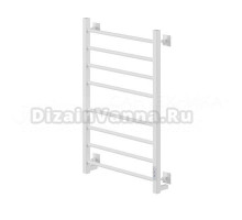 Полотенцесушитель электрический Comfysan Unico-K EC-8 80x55 см, подключение справа, слева, матовый белый, лесенка, из стали