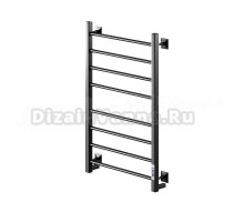 Полотенцесушитель электрический Comfysan Unico-K EC-8 80x55 см, подключение справа, слева, титановый графит, лесенка, из стали