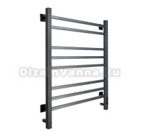 Полотенцесушитель электрический Comfysan Verona-K EC-8 100x55 см, подключение справа, слева, скрытое подключение справа, оружейная сталь, лесенка, из стали