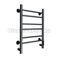 Полотенцесушитель электрический Comfysan Vita EC-6 60x55 см, подключение справа, слева, скрытое подключение справа, оружейная сталь, лесенка, из стали