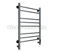 Полотенцесушитель электрический Comfysan Vita EC-8 80x55 см, подключение справа, слева, скрытое подключение справа, оружейная сталь, лесенка, из стали