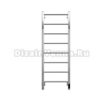 Полотенцесушитель электрический Grota Simple K 430х1200 NP EL 120x45 см, подключение справа, слева, скрытое подключение справа, глянцевый хром, лесенка