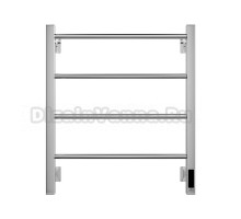 Полотенцесушитель электрический Grota Simple K 530х600 NP EL 60x55 см, подключение справа, слева, скрытое подключение справа, глянцевый хром, лесенка