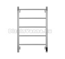 Полотенцесушитель электрический Grota Simple K 530х800 NP EL 80x55 см, подключение справа, слева, скрытое подключение справа, глянцевый хром, лесенка