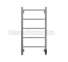 Полотенцесушитель электрический Grota Simple K 430х800 NM EL 80x45 см, подключение справа, слева, скрытое подключение справа, матовый хром, лесенка