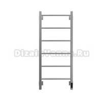 Полотенцесушитель электрический Grota Simple K 430х1000 NM EL 100x45 см, подключение справа, слева, скрытое подключение справа, матовый хром, лесенка