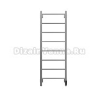 Полотенцесушитель электрический Grota Simple K 430х1200 NM EL 120x45 см, подключение справа, слева, скрытое подключение справа, матовый хром, лесенка