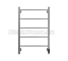 Полотенцесушитель электрический Grota Simple K 530х800 NM EL 80x55 см, подключение справа, слева, скрытое подключение справа, матовый хром, лесенка