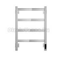 Полотенцесушитель электрический Grota Soffi K 430х600 NP EL 60x45 см, подключение справа, слева, скрытое подключение справа, глянцевый хром, лесенка