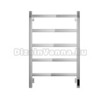 Полотенцесушитель электрический Grota Soffi K 530х800 NP EL 80x55 см, подключение справа, слева, скрытое подключение справа, глянцевый хром, лесенка