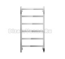 Полотенцесушитель электрический Grota Soffi K 530х1000 NP EL 100x55 см, подключение справа, слева, скрытое подключение справа, глянцевый хром, лесенка