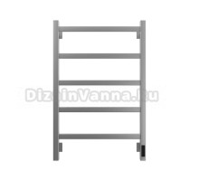 Полотенцесушитель электрический Grota Soffi K 530х800 NM EL 80x55 см, подключение справа, слева, скрытое подключение справа, матовый хром, лесенка