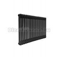 Радиатор стальной трубчатый Теплофорт 200104 2 трубы, 20 секций, боковое проходное подключение, RAL 9005