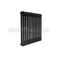 Радиатор стальной трубчатый Теплофорт 200100 2 трубы, 12 секций, боковое проходное подключение, RAL 9005