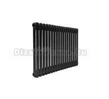 Радиатор стальной трубчатый Теплофорт 200103 2 трубы, 18 секций, боковое проходное подключение, RAL 9005