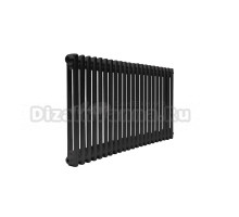 Радиатор стальной трубчатый Теплофорт 200105 2 трубы, 22 секции, боковое проходное подключение, RAL 9005