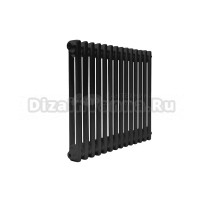 Радиатор стальной трубчатый Теплофорт 200101 2 трубы, 14 секций, боковое проходное подключение, RAL 9005