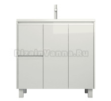 Тумба под раковину без столешницы Emmy Вега 90 белая