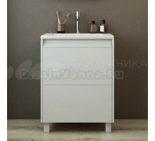 Тумба с раковиной Emmy Вега 50 напольная, белая