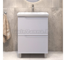 Тумба под раковину без столешницы Vigo Neo 60 напольная, 2 ящика, матовая белая