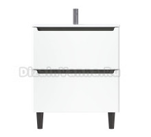 Тумба под раковину без столешницы 1MarKa Coda 65Н напольная, перламутр белый