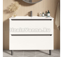 Тумба под раковину без столешницы 1MarKa Coda 105Н напольная, перламутр белый