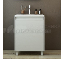 Тумба с раковиной Emmy Вега 60 напольная, белая