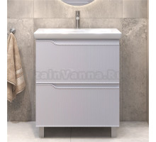 Тумба с раковиной Vigo Neo 70 напольная, 2 ящика, матовая белая