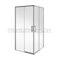 Душевой уголок KERAMA MARAZZI Lindo 100х100 см, профиль глянцевый хром, стекло прозрачное