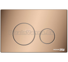 Кнопка смыва для унитаза Wasserkraft RG02 АБС-пластик, цвет розовое золото