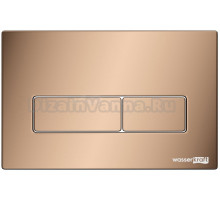 Кнопка смыва для унитаза Wasserkraft RG03 АБС-пластик, цвет розовое золото