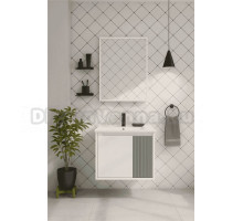 Тумба под раковину без столешницы STWORKI Мурманск 60 подвесная, белая, бирюза