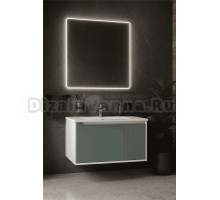 Тумба под раковину без столешницы STWORKI Мурманск 80 подвесная, бирюза