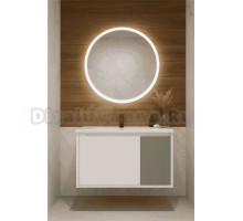 Тумба под раковину без столешницы STWORKI Мурманск 80 подвесная, белая, бирюза