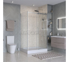 Душевой уголок BelBagno Marino 2 AH-1-110/100-C-Cr 110x100, профиль хром, стекло прозрачное