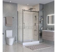 Душевой уголок BelBagno Marino 2 AH-1-120/80-C-GM 120x80, профиль оружейная сталь, стекло прозрачное