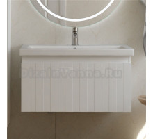 Тумба под раковину без столешницы Vigo Finlay 80 подвесная, 1 ящик, матовая белая