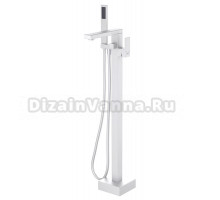 Напольный смеситель для ванны с душем D&K Bayern.Liszt DA1516008 С ВНУТРЕННЕЙ ЧАСТЬЮ, матовый белый