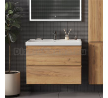 Тумба под раковину без столешницы SanStar Riana 100 подвесная, дуб крафт золотой