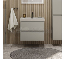 Тумба с раковиной SanStar Riana 50 подвесная, grey, раковина Moduo 50