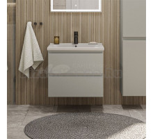 Тумба с раковиной SanStar Riana 60 подвесная, grey, раковина Миранда 60