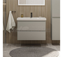 Тумба с раковиной SanStar Riana 80 подвесная, grey, раковина Moduo 80