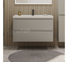 Тумба с раковиной SanStar Riana 100 подвесная, grey, раковина Фостер 100