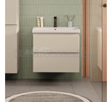 Тумба с раковиной SanStar Riana 50 подвесная, cappuccino, раковина Moduo 50