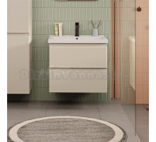 Тумба с раковиной SanStar Riana 60 подвесная, cappuccino, раковина Миранда 60